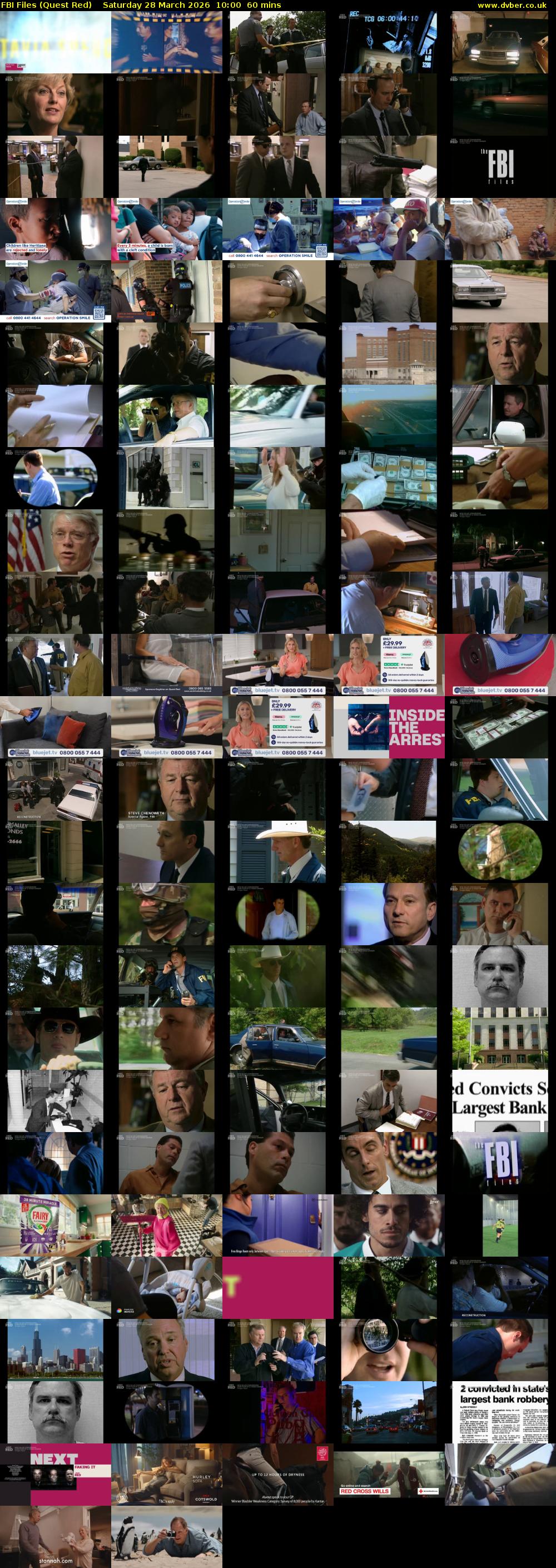 FBI Files (Quest Red) Saturday 28 March 2026 10:00 - 11:00
