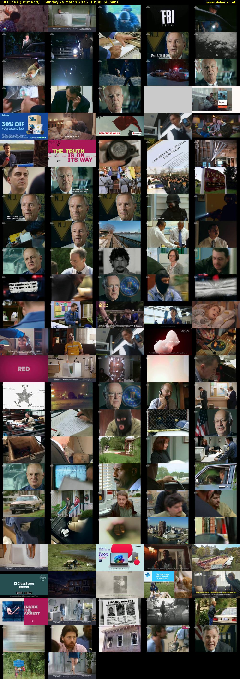 FBI Files (Quest Red) Sunday 29 March 2026 13:00 - 14:00