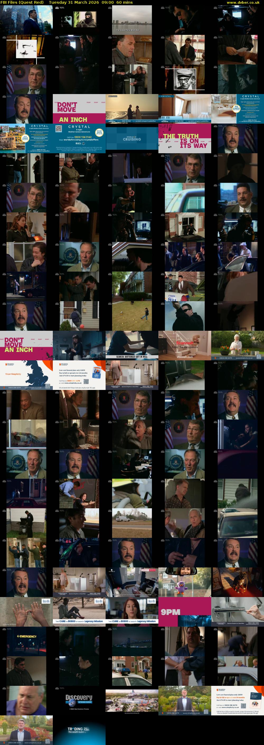 FBI Files (Quest Red) Tuesday 31 March 2026 09:00 - 10:00