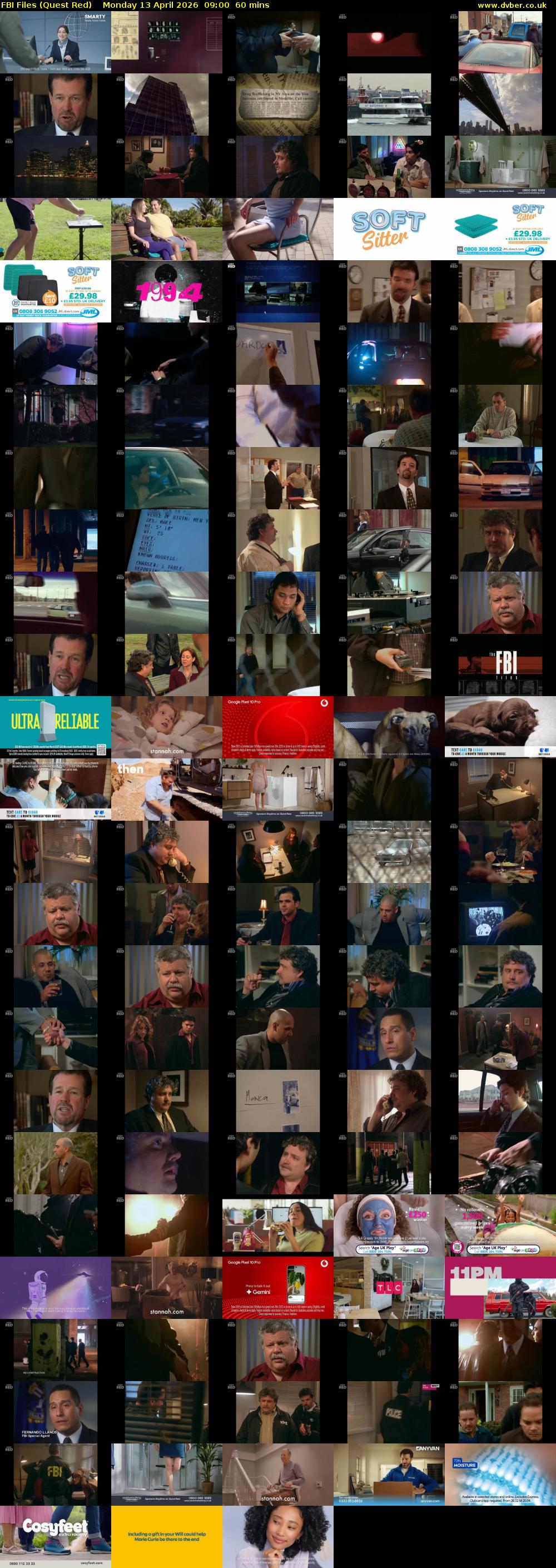 FBI Files (Quest Red) Monday 13 April 2026 09:00 - 10:00