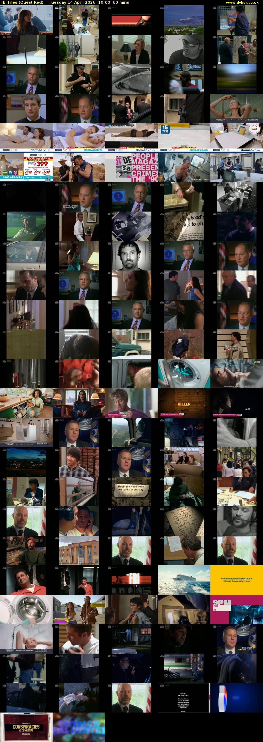 FBI Files (Quest Red) Tuesday 14 April 2026 10:00 - 11:00