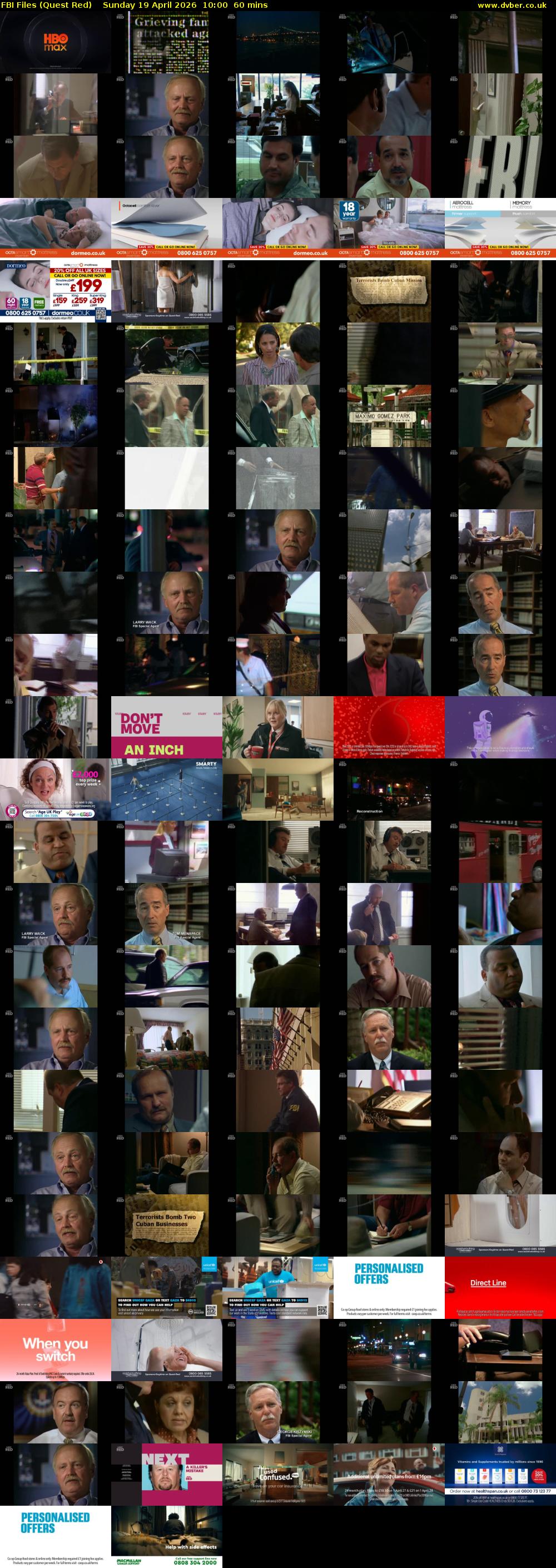 FBI Files (Quest Red) Sunday 19 April 2026 10:00 - 11:00
