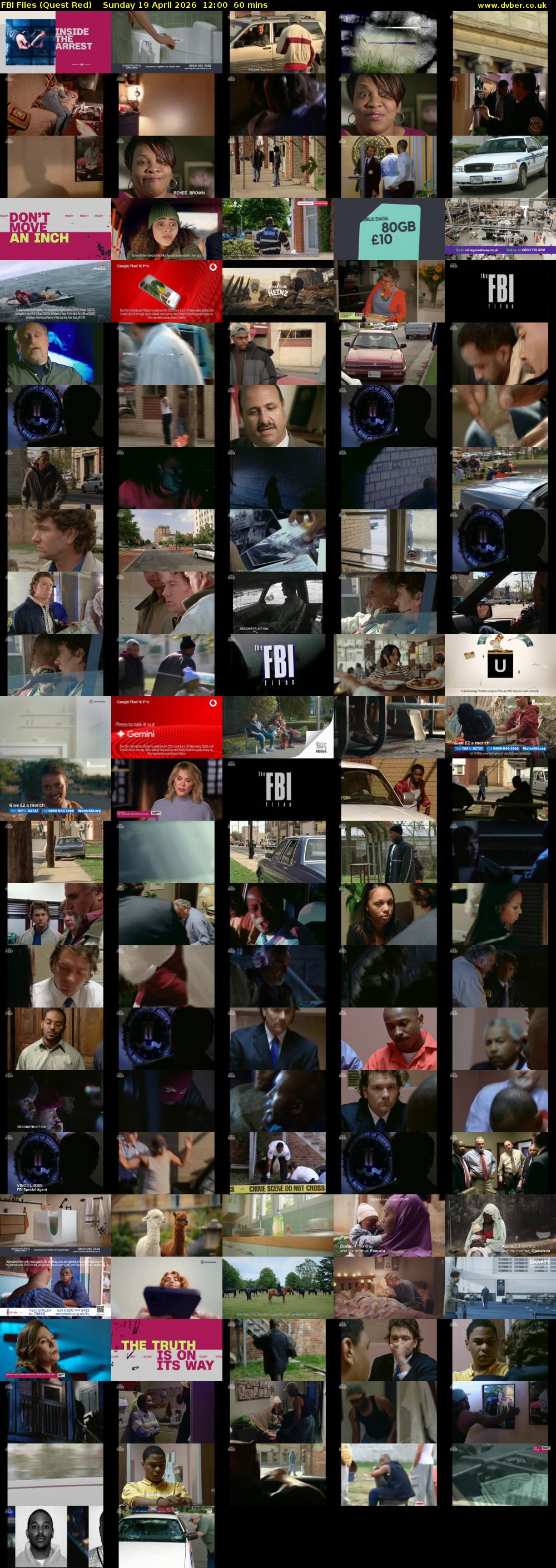 FBI Files (Quest Red) Sunday 19 April 2026 12:00 - 13:00