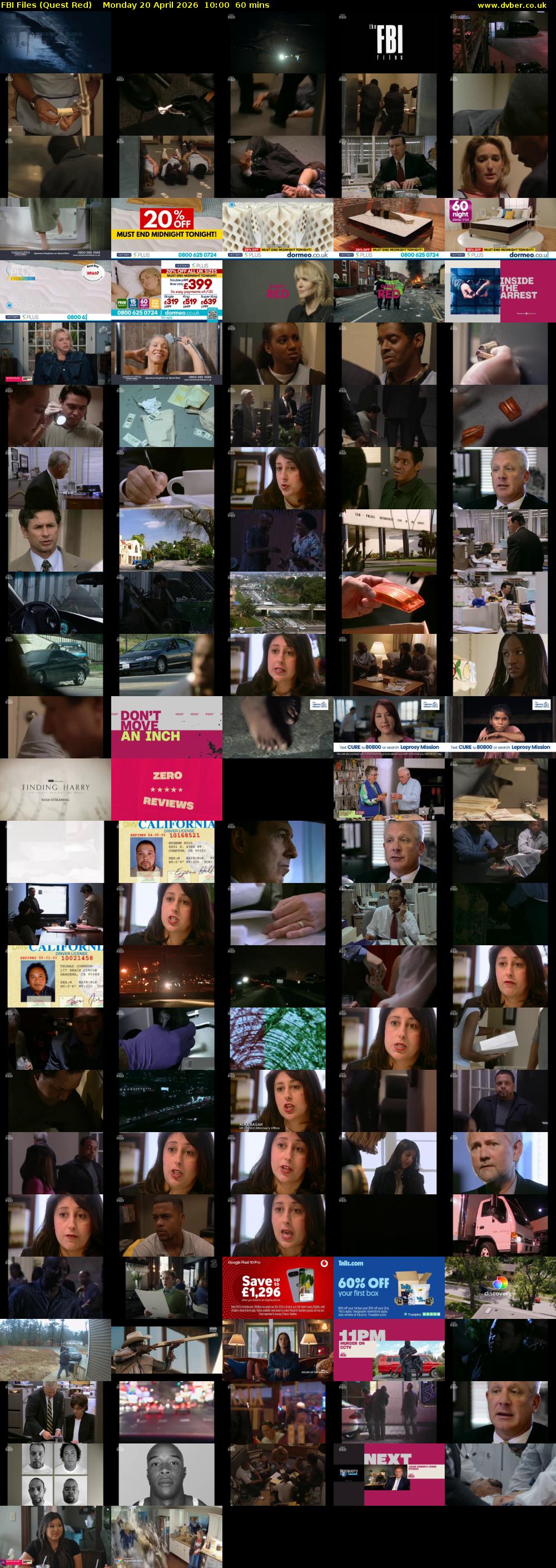 FBI Files (Quest Red) Monday 20 April 2026 10:00 - 11:00