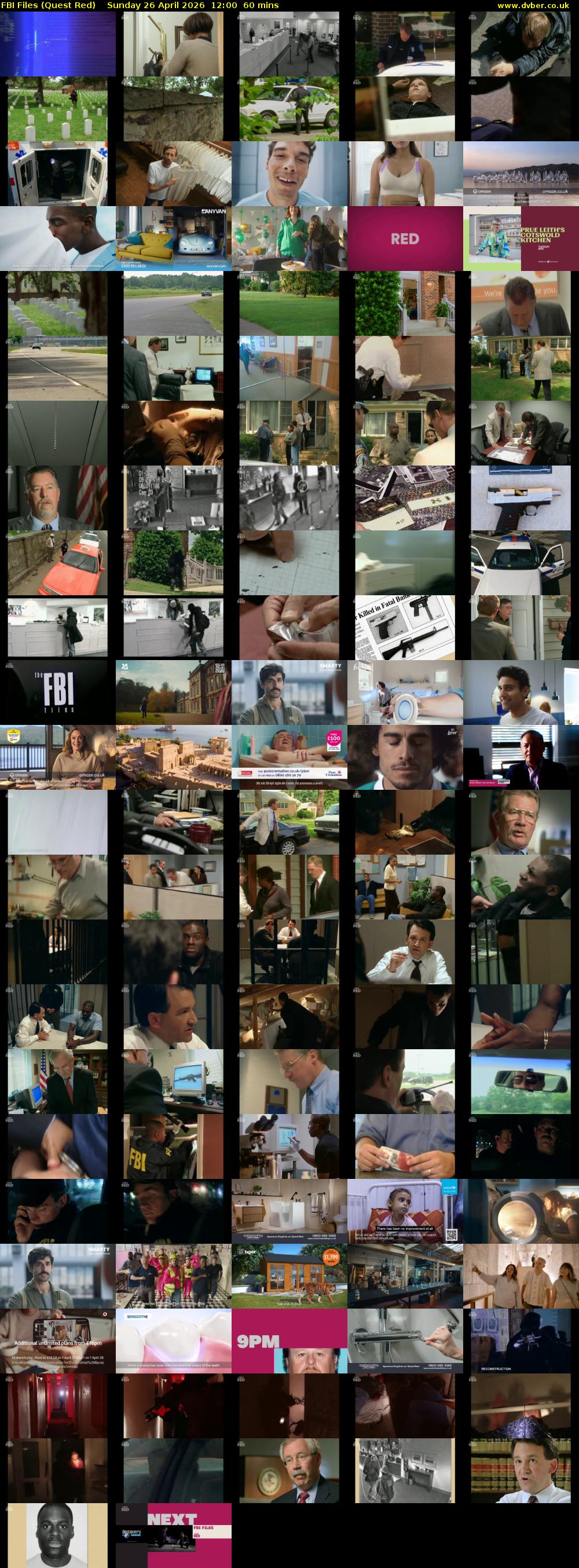 FBI Files (Quest Red) Sunday 26 April 2026 12:00 - 13:00