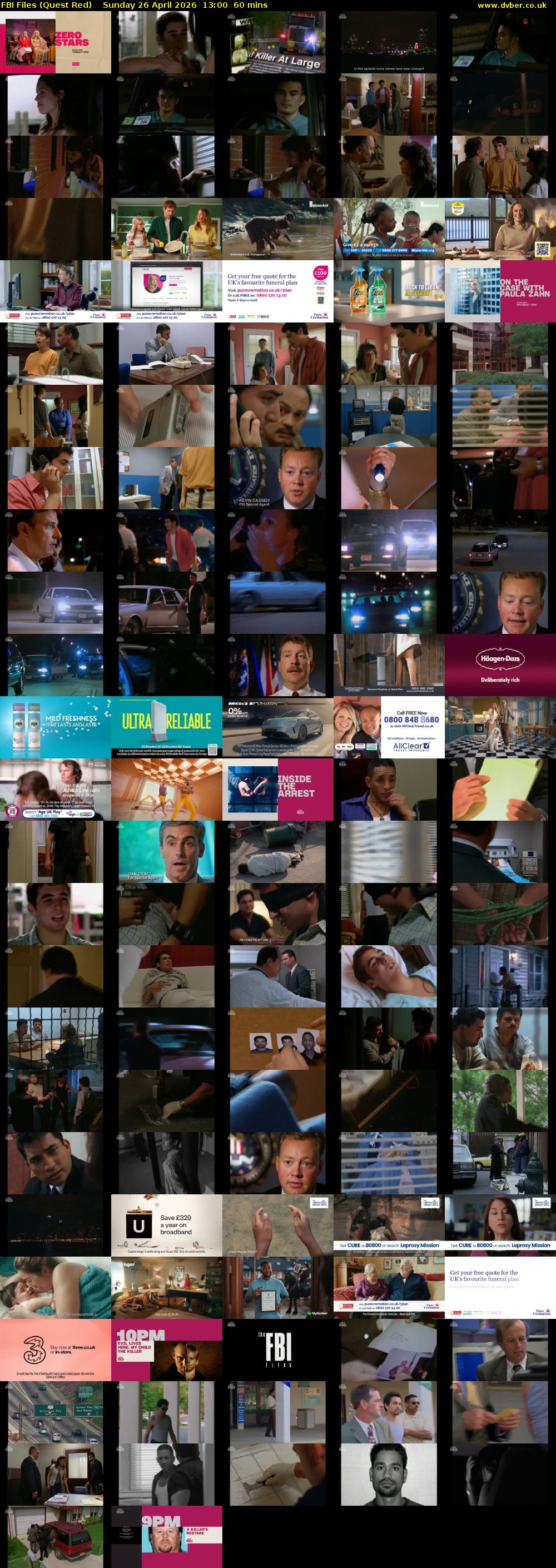 FBI Files (Quest Red) Sunday 26 April 2026 13:00 - 14:00