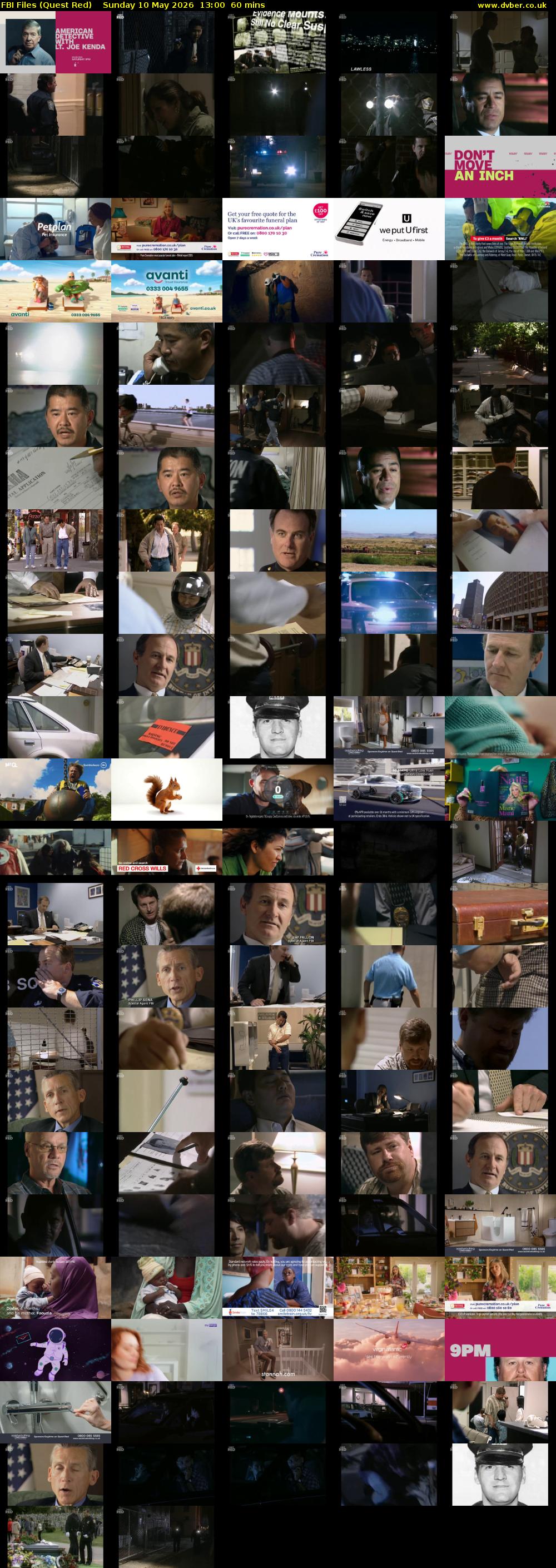 FBI Files (Quest Red) Sunday 10 May 2026 13:00 - 14:00