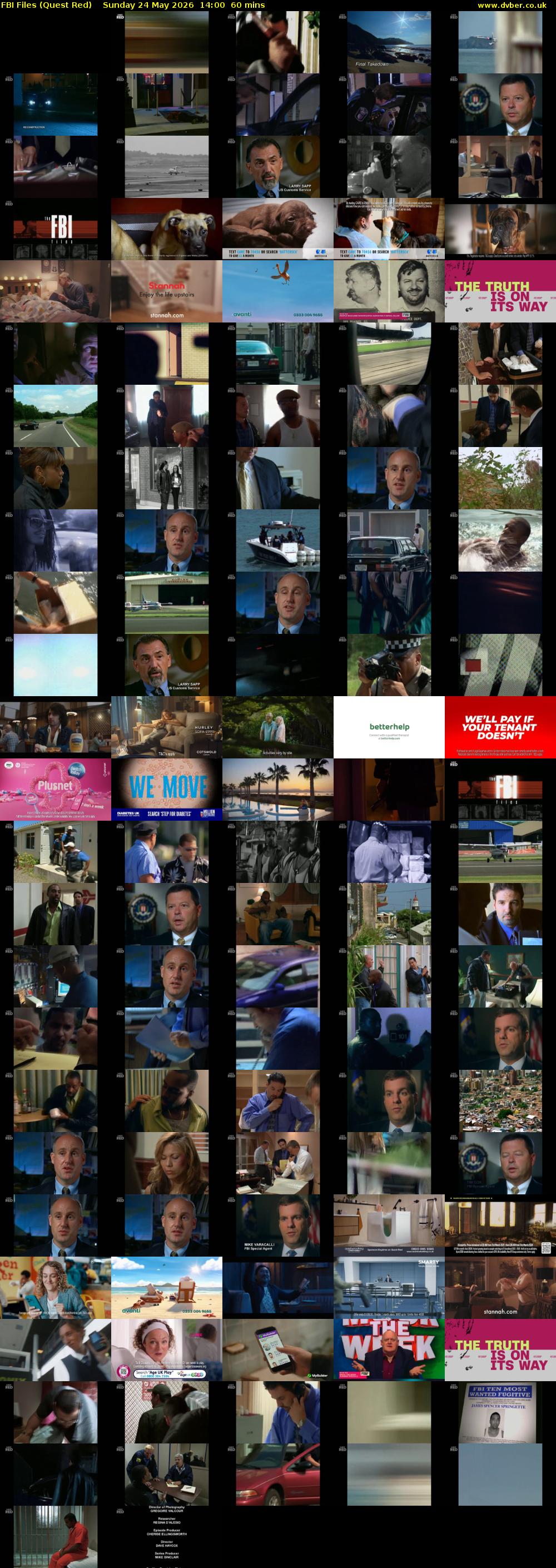 FBI Files (Quest Red) Sunday 24 May 2026 14:00 - 15:00
