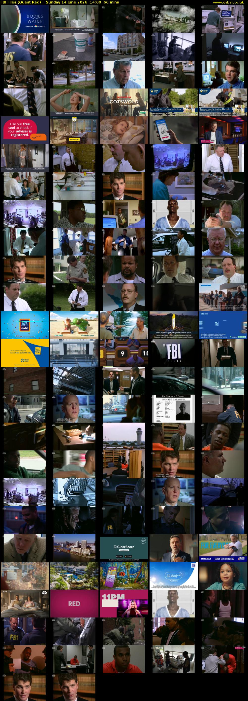 FBI Files (Quest Red) Sunday 14 June 2026 14:00 - 15:00