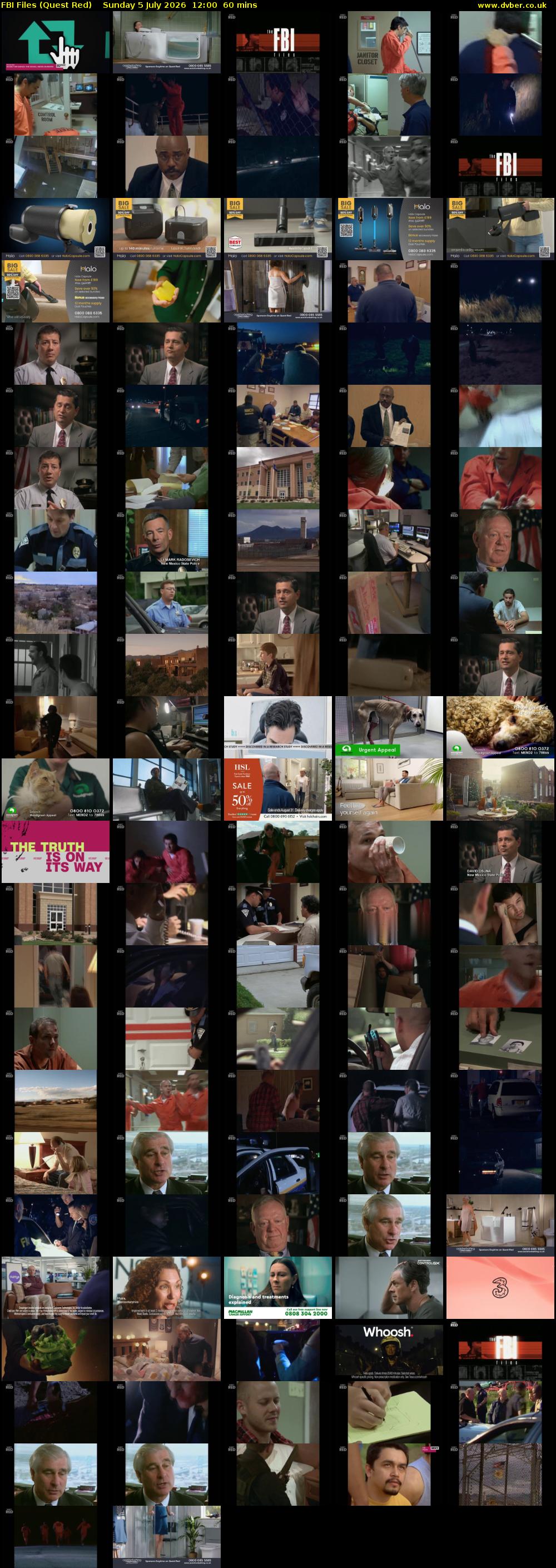 FBI Files (Quest Red) Sunday 5 July 2026 12:00 - 13:00