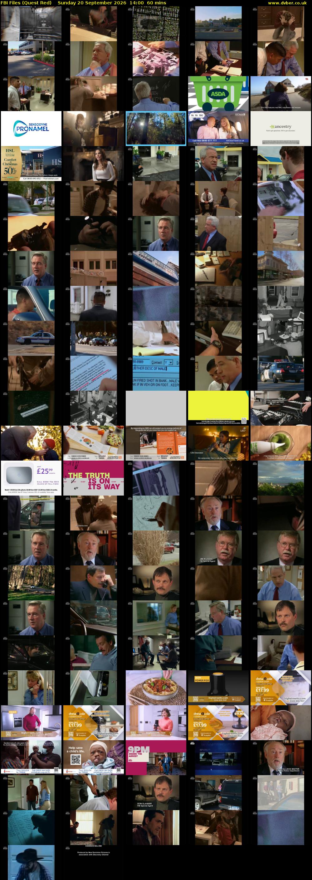FBI Files (Quest Red) Sunday 20 September 2026 14:00 - 15:00