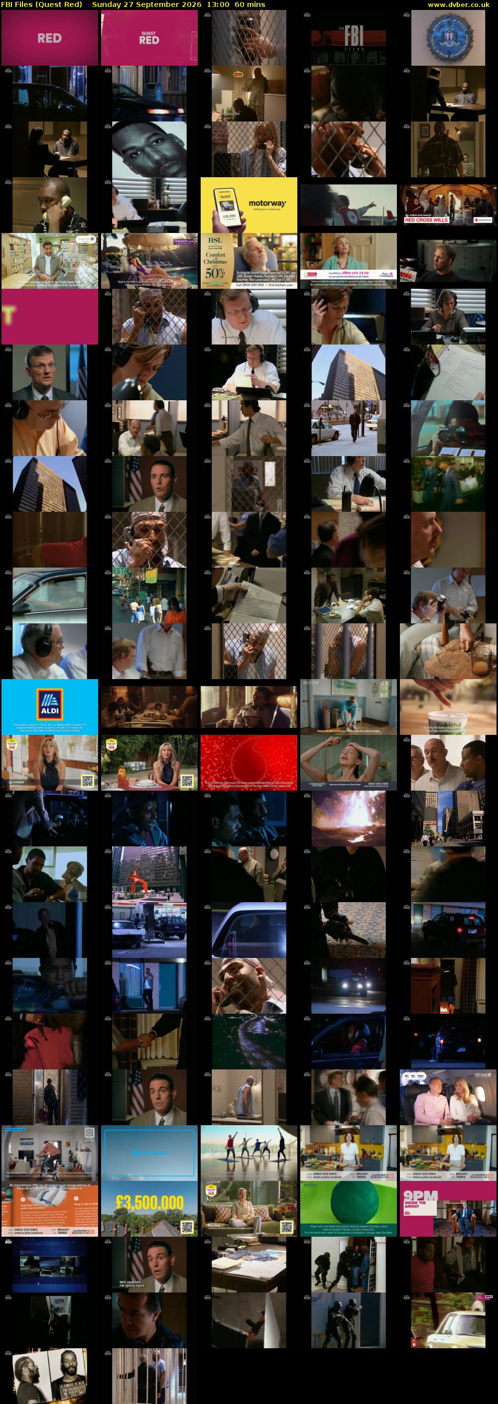 FBI Files (Quest Red) Sunday 27 September 2026 13:00 - 14:00