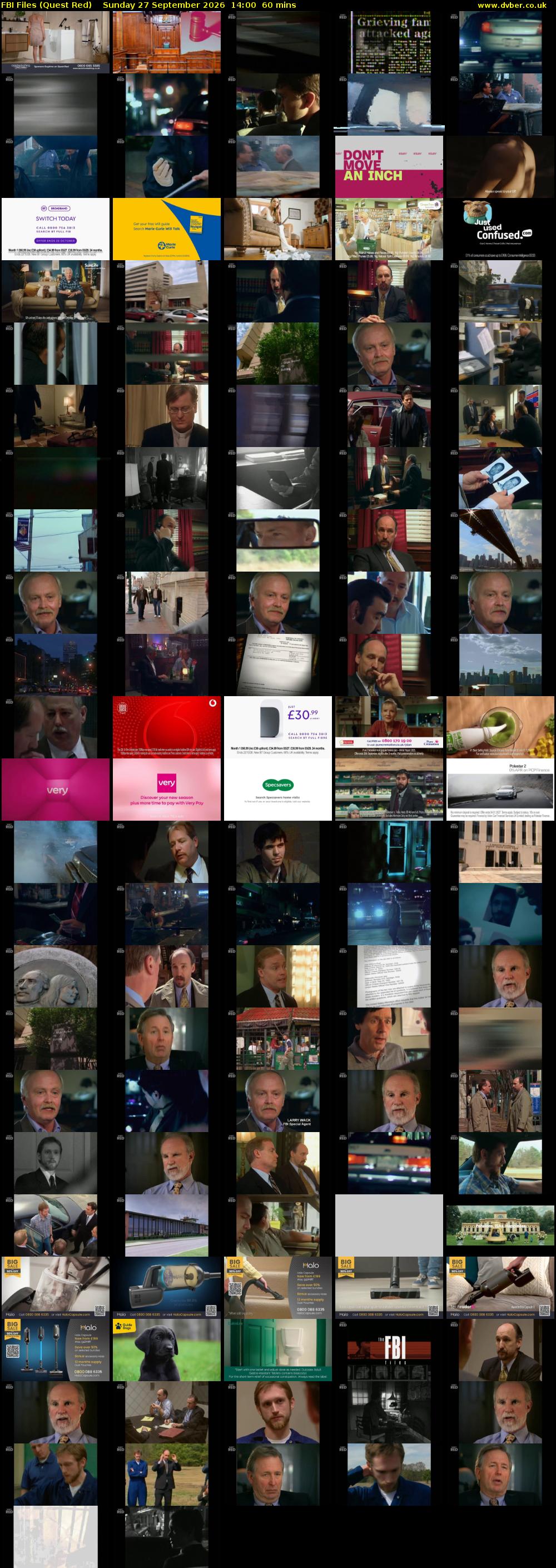 FBI Files (Quest Red) Sunday 27 September 2026 14:00 - 15:00