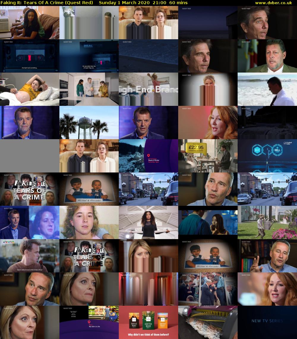 Faking It: Tears Of A Crime (Quest Red) Sunday 1 March 2020 21:00 - 22:00
