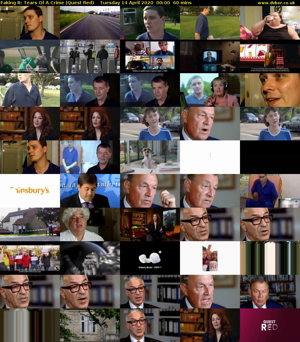Faking It: Tears Of A Crime (Quest Red) Tuesday 14 April 2020 00:00 - 01:00