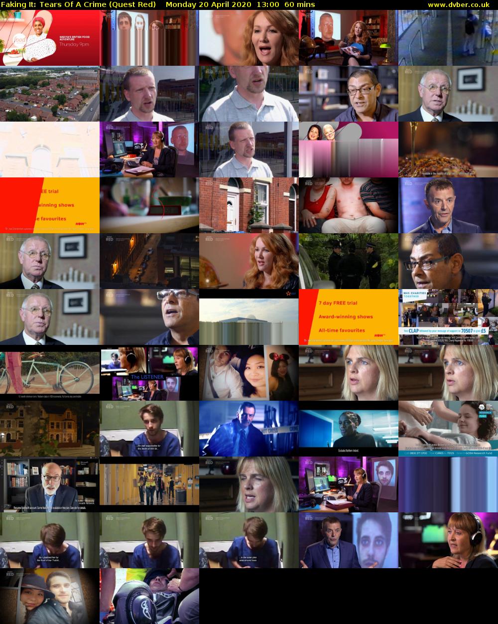 Faking It: Tears Of A Crime (Quest Red) Monday 20 April 2020 13:00 - 14:00