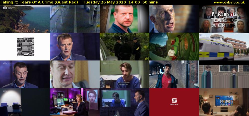 Faking It: Tears Of A Crime (Quest Red) Tuesday 26 May 2020 14:00 - 15:00