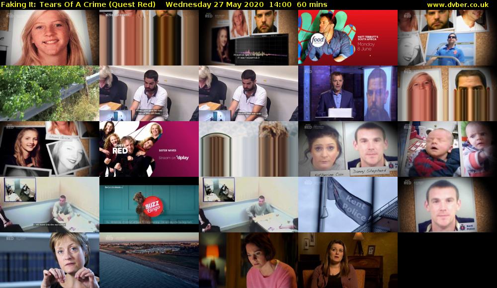 Faking It: Tears Of A Crime (Quest Red) Wednesday 27 May 2020 14:00 - 15:00