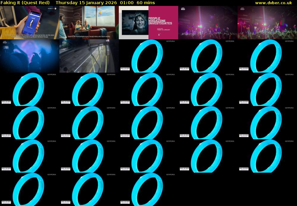 Faking It (Quest Red) Thursday 15 January 2026 01:00 - 02:00