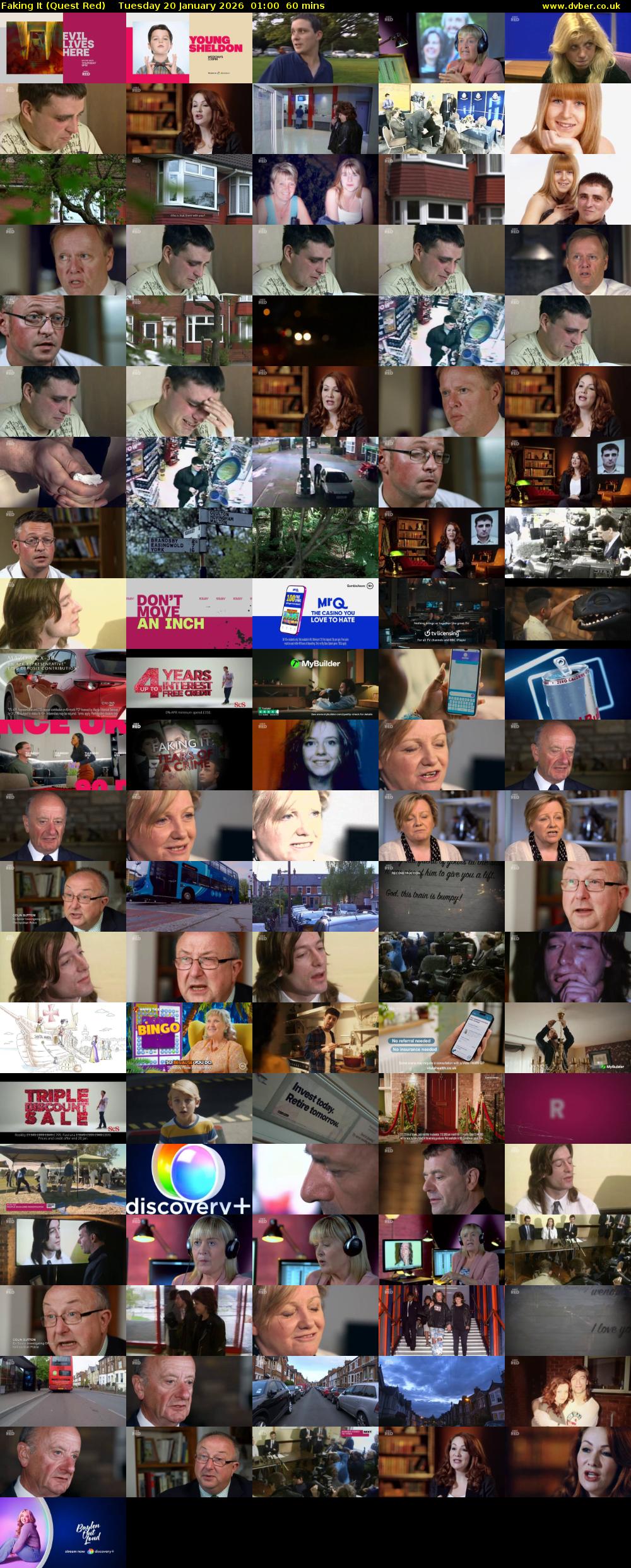 Faking It (Quest Red) Tuesday 20 January 2026 01:00 - 02:00