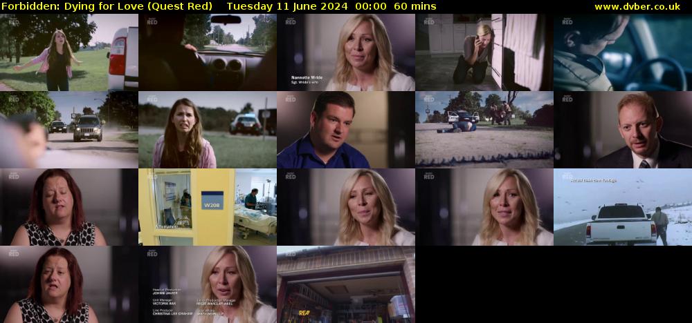 Forbidden: Dying for Love (Quest Red) Tuesday 11 June 2024 00:00 - 01:00