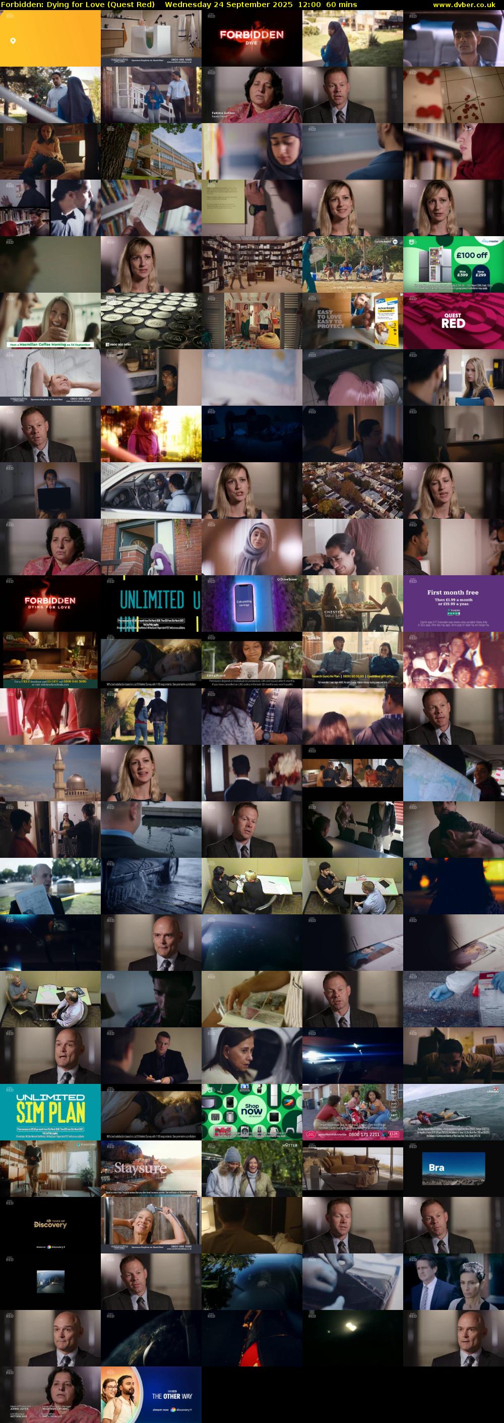 Forbidden: Dying for Love (Quest Red) Wednesday 24 September 2025 12:00 - 13:00