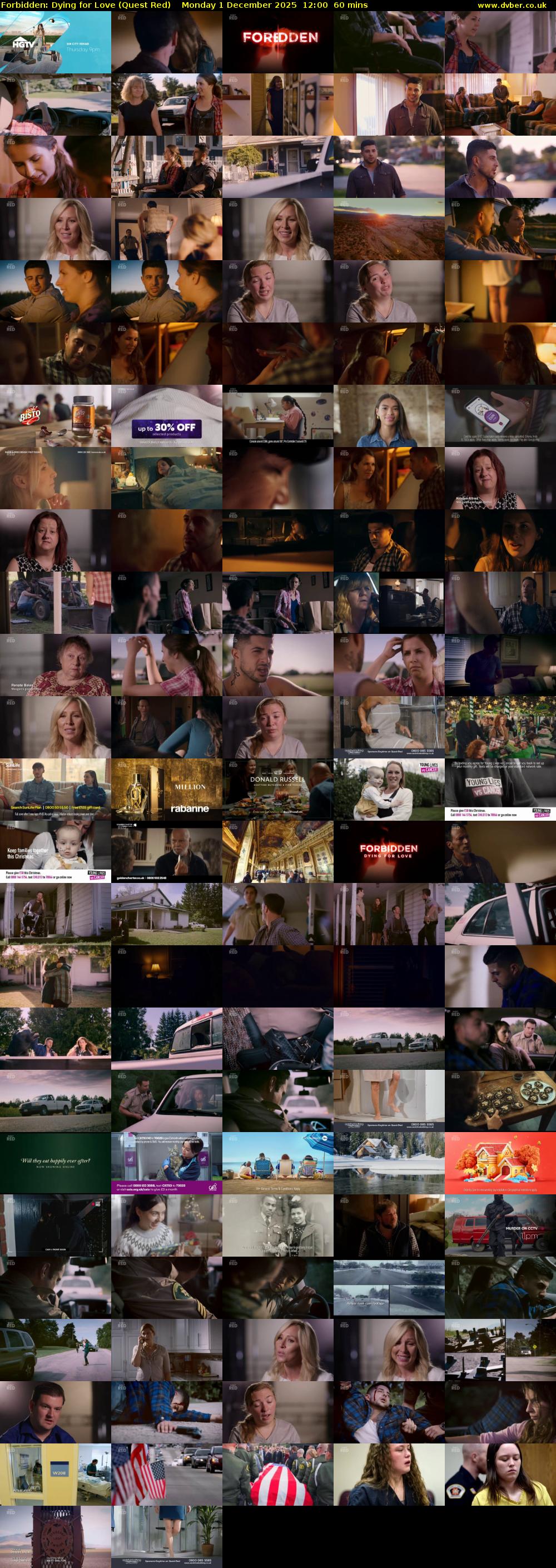 Forbidden: Dying for Love (Quest Red) Monday 1 December 2025 12:00 - 13:00
