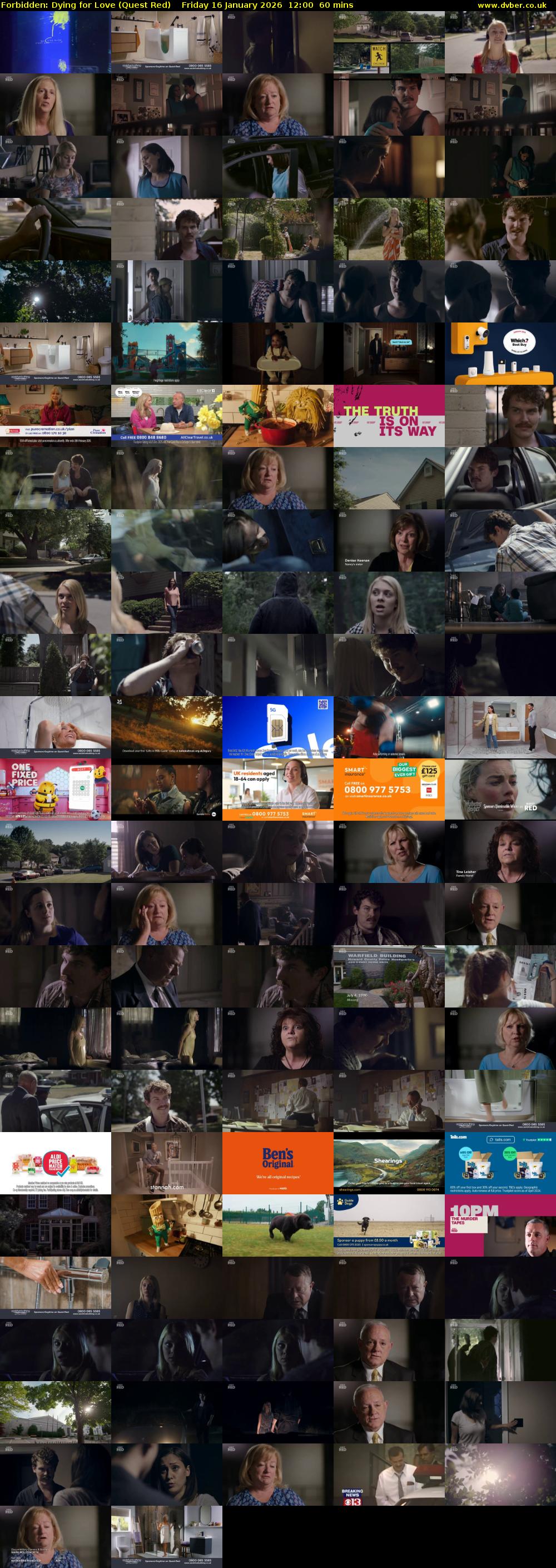 Forbidden: Dying for Love (Quest Red) Friday 16 January 2026 12:00 - 13:00