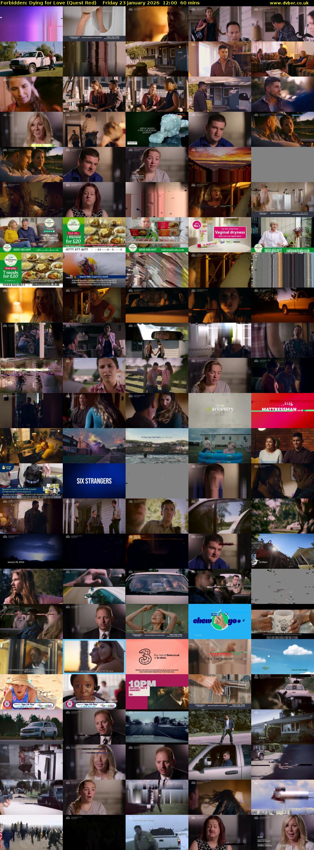 Forbidden: Dying for Love (Quest Red) Friday 23 January 2026 12:00 - 13:00