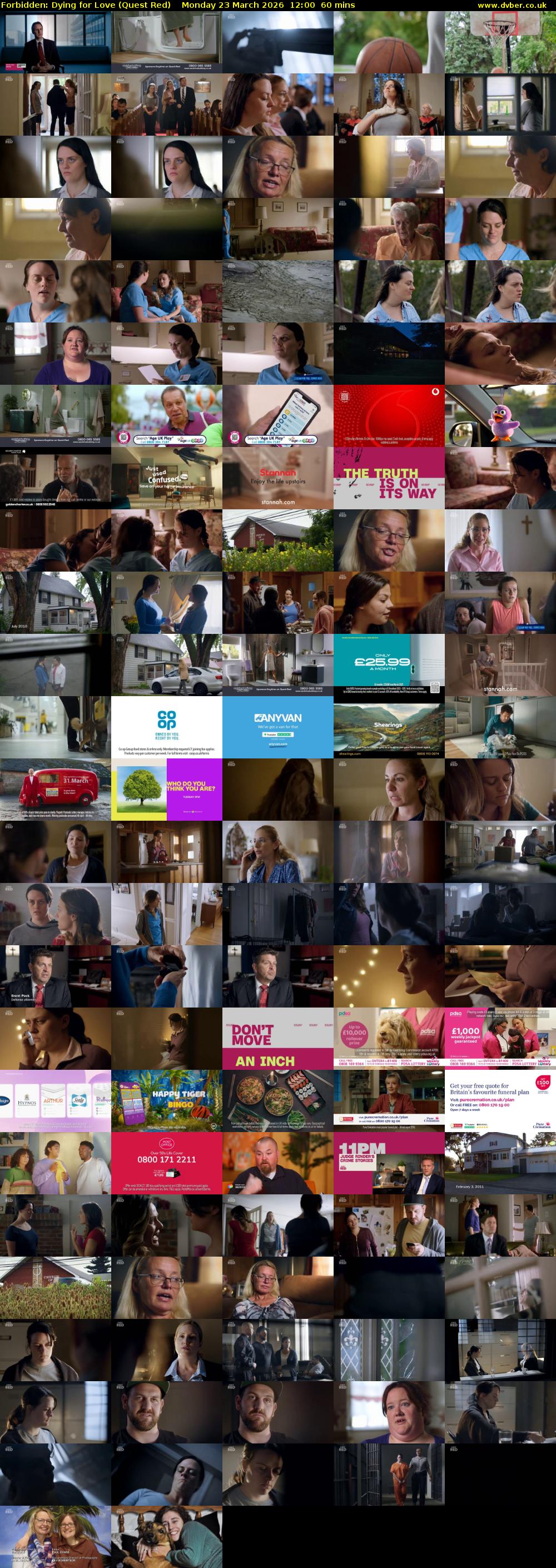 Forbidden: Dying for Love (Quest Red) Monday 23 March 2026 12:00 - 13:00