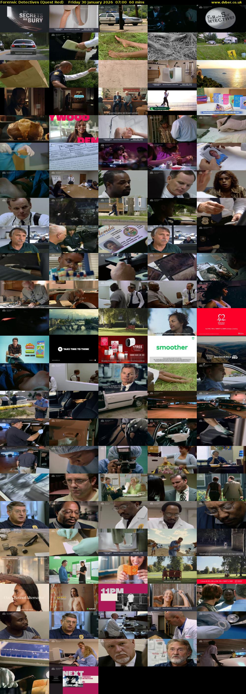 Forensic Detectives (Quest Red) Friday 30 January 2026 07:00 - 08:00