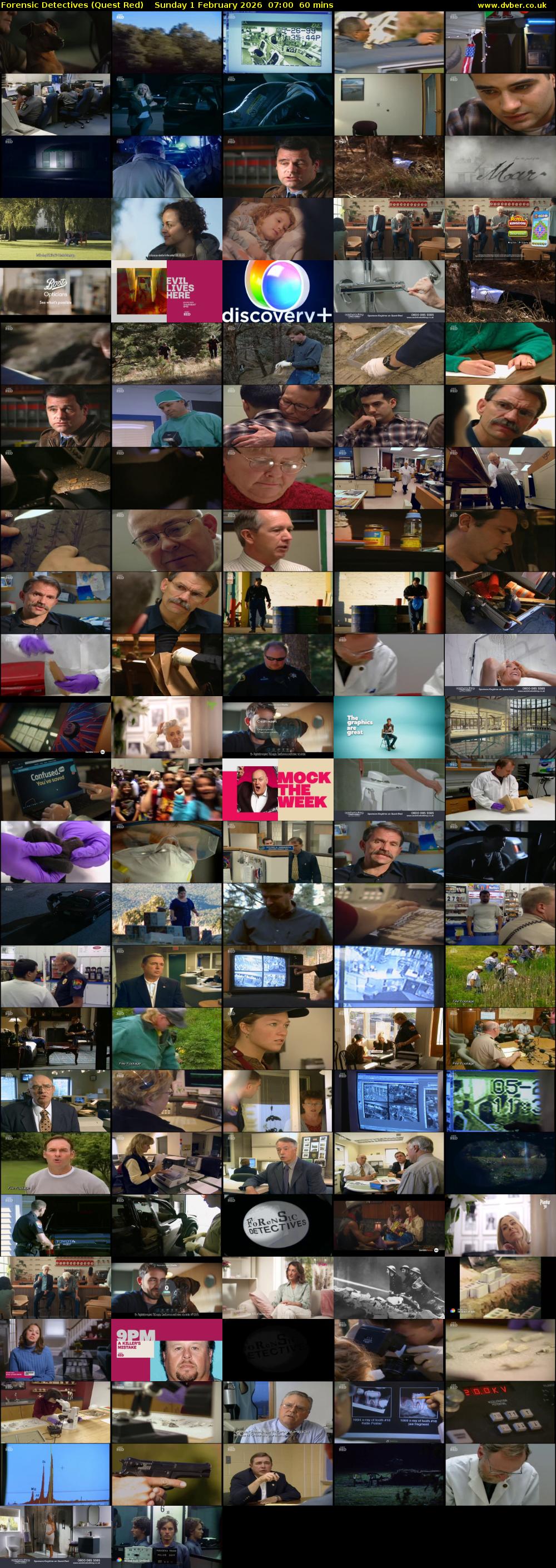 Forensic Detectives (Quest Red) Sunday 1 February 2026 07:00 - 08:00