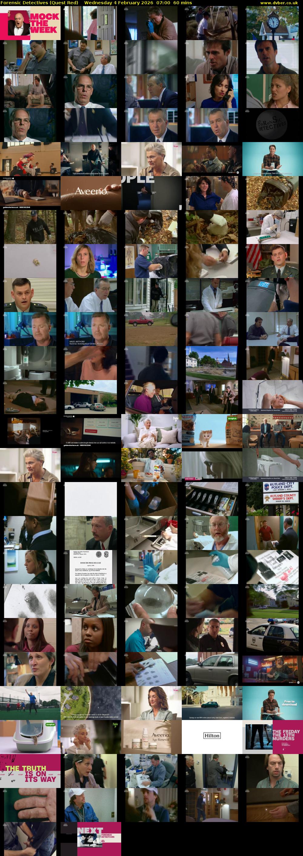Forensic Detectives (Quest Red) Wednesday 4 February 2026 07:00 - 08:00