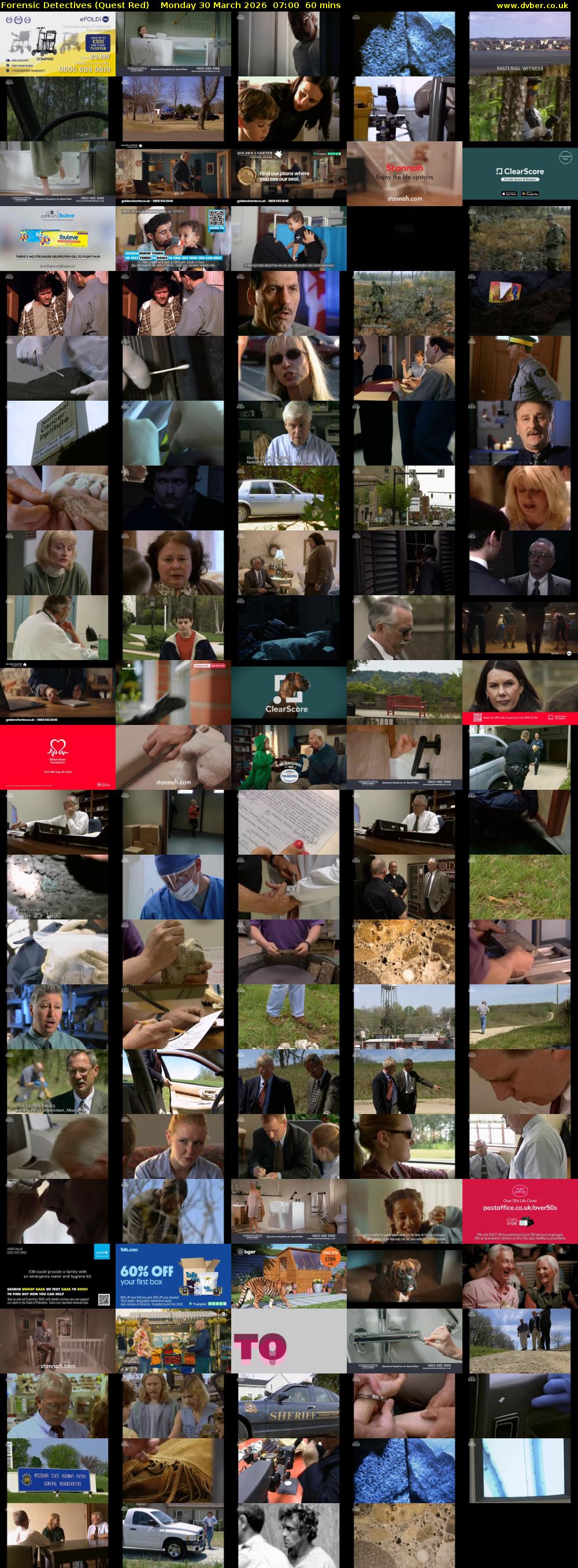 Forensic Detectives (Quest Red) Monday 30 March 2026 07:00 - 08:00
