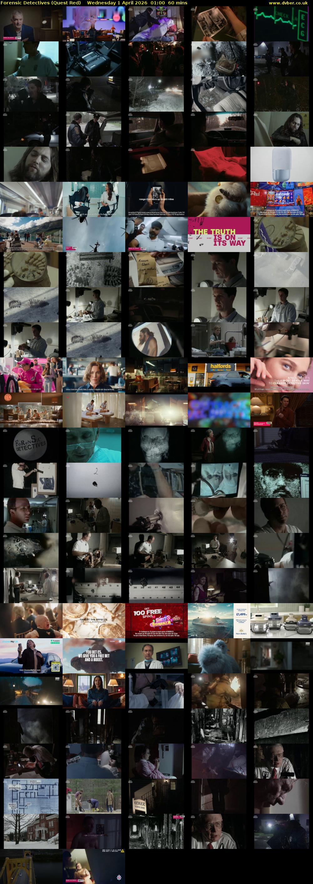 Forensic Detectives (Quest Red) Wednesday 1 April 2026 01:00 - 02:00