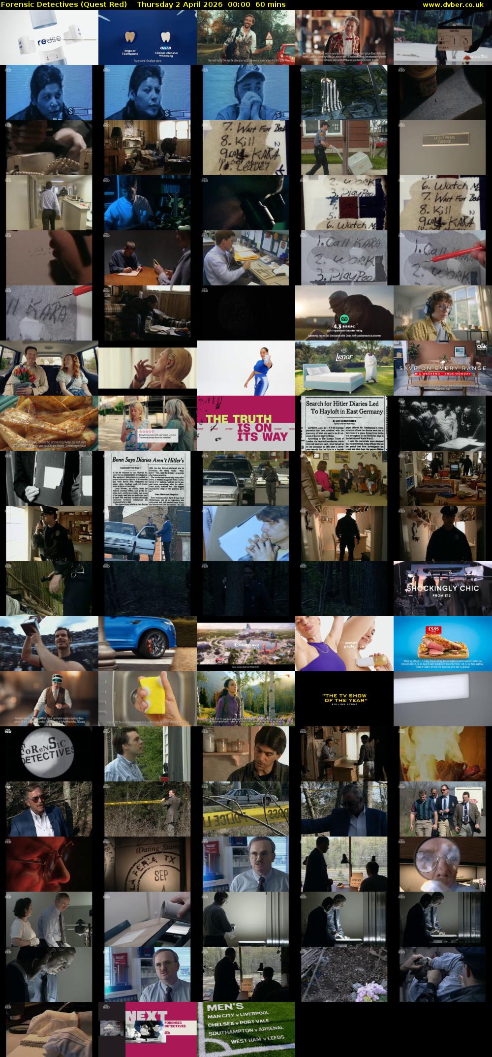 Forensic Detectives (Quest Red) Thursday 2 April 2026 00:00 - 01:00