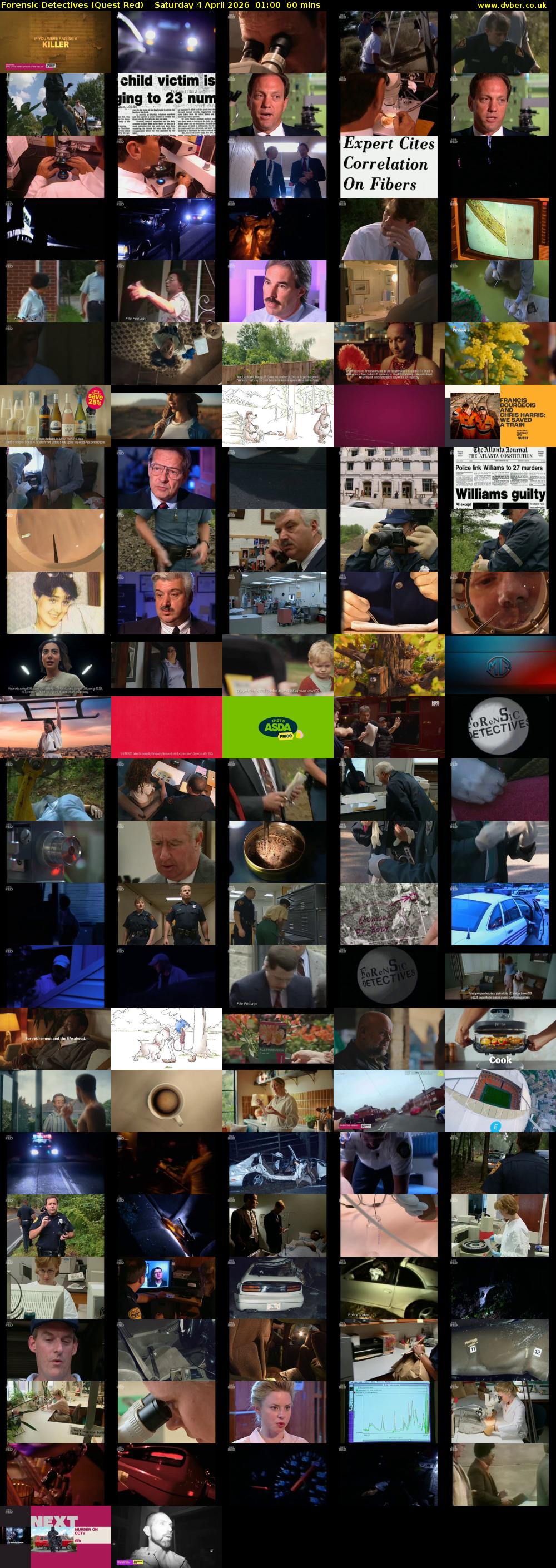 Forensic Detectives (Quest Red) Saturday 4 April 2026 01:00 - 02:00