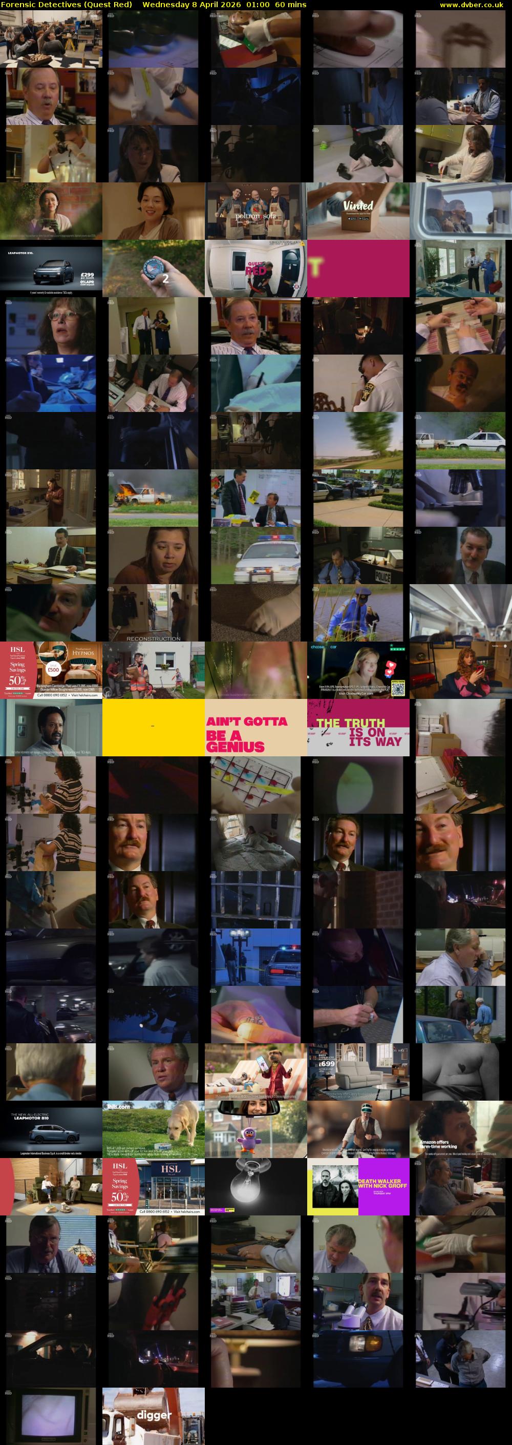 Forensic Detectives (Quest Red) Wednesday 8 April 2026 01:00 - 02:00