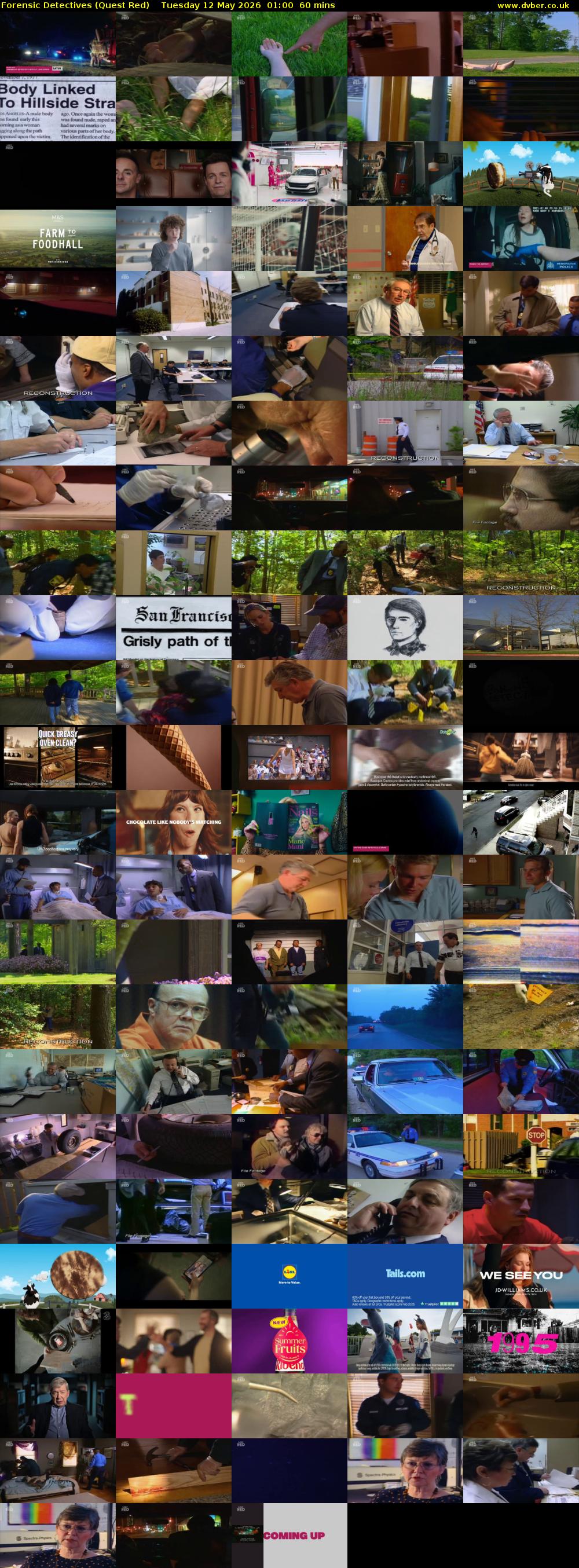 Forensic Detectives (Quest Red) Tuesday 12 May 2026 01:00 - 02:00