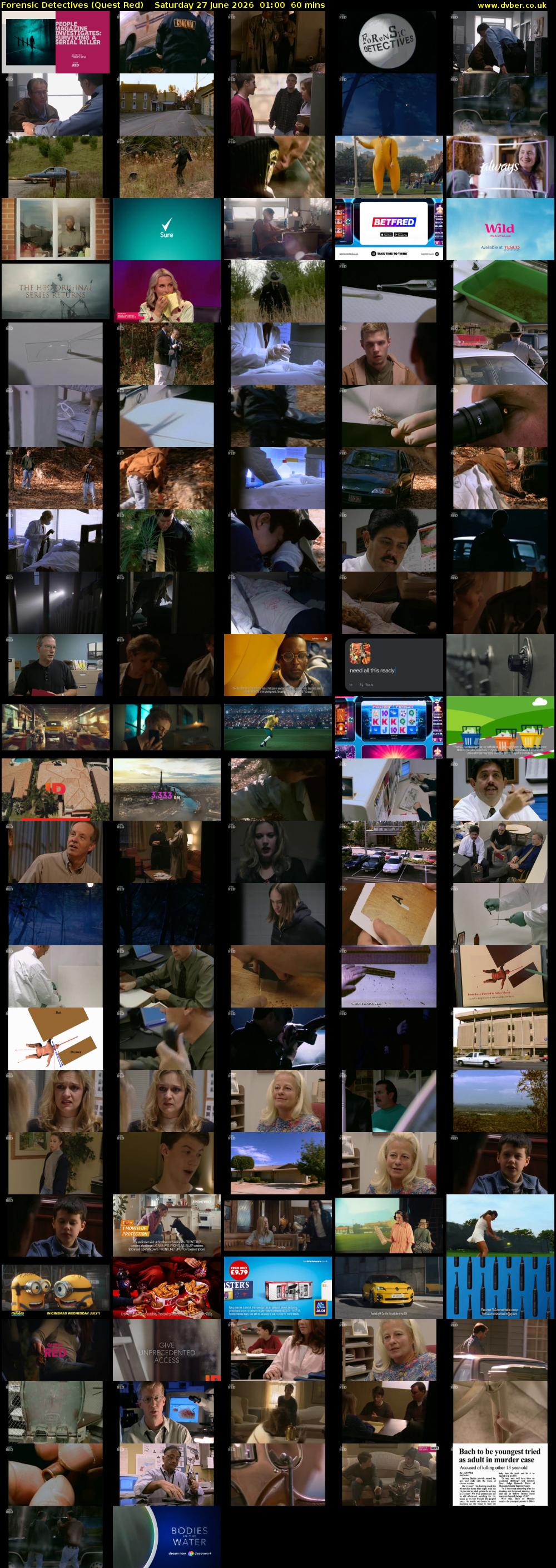 Forensic Detectives (Quest Red) Saturday 27 June 2026 01:00 - 02:00