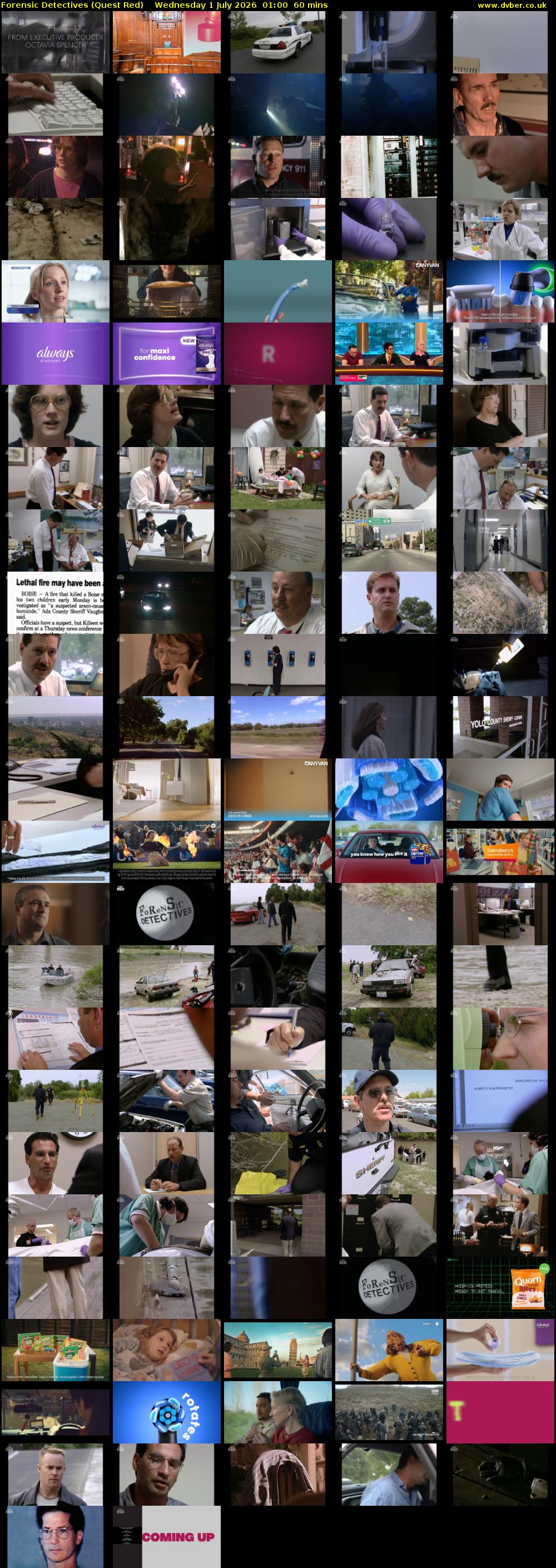 Forensic Detectives (Quest Red) Wednesday 1 July 2026 01:00 - 02:00