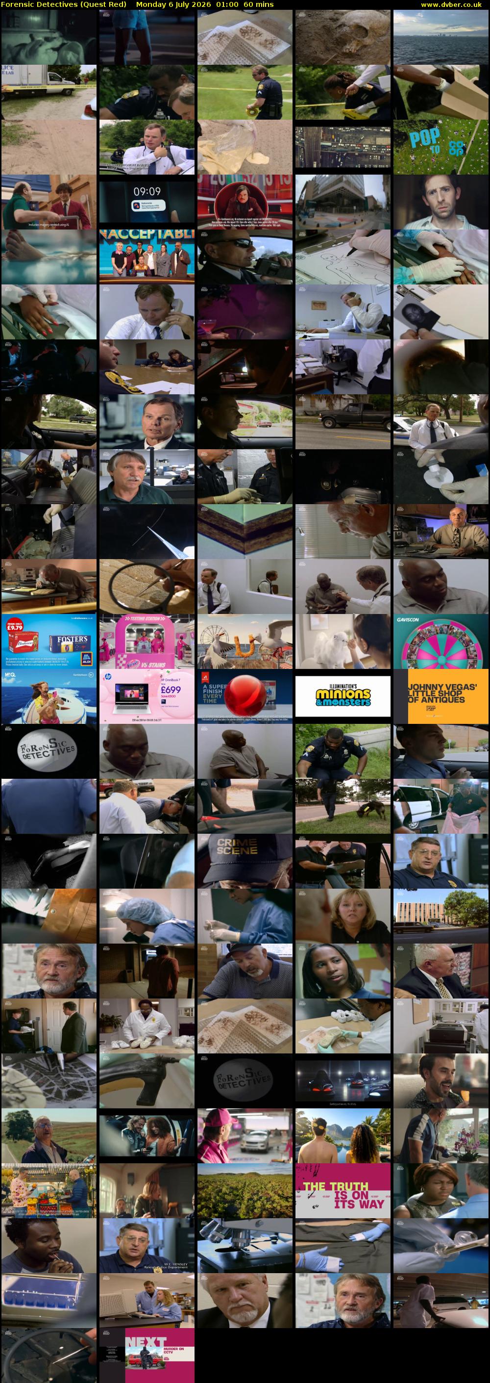 Forensic Detectives (Quest Red) Monday 6 July 2026 01:00 - 02:00