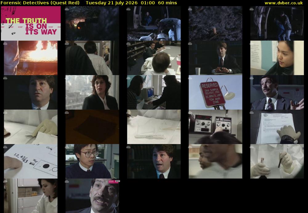 Forensic Detectives (Quest Red) Tuesday 21 July 2026 01:00 - 02:00