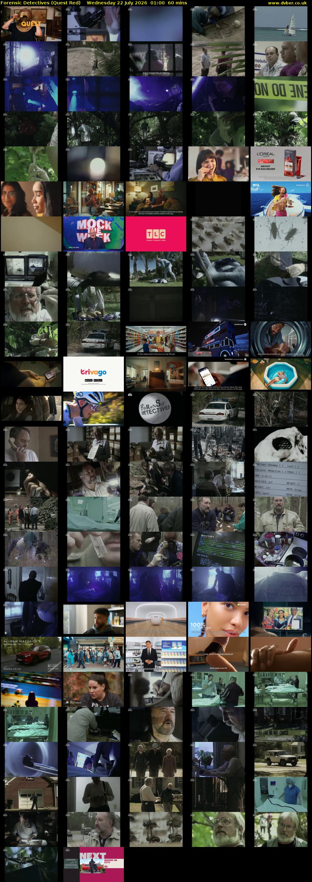 Forensic Detectives (Quest Red) Wednesday 22 July 2026 01:00 - 02:00