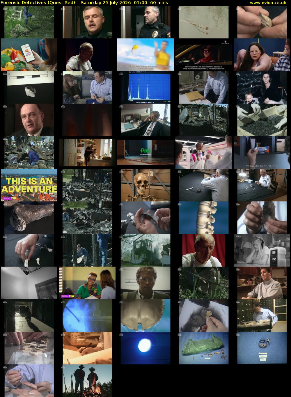 Forensic Detectives (Quest Red) Saturday 25 July 2026 01:00 - 02:00