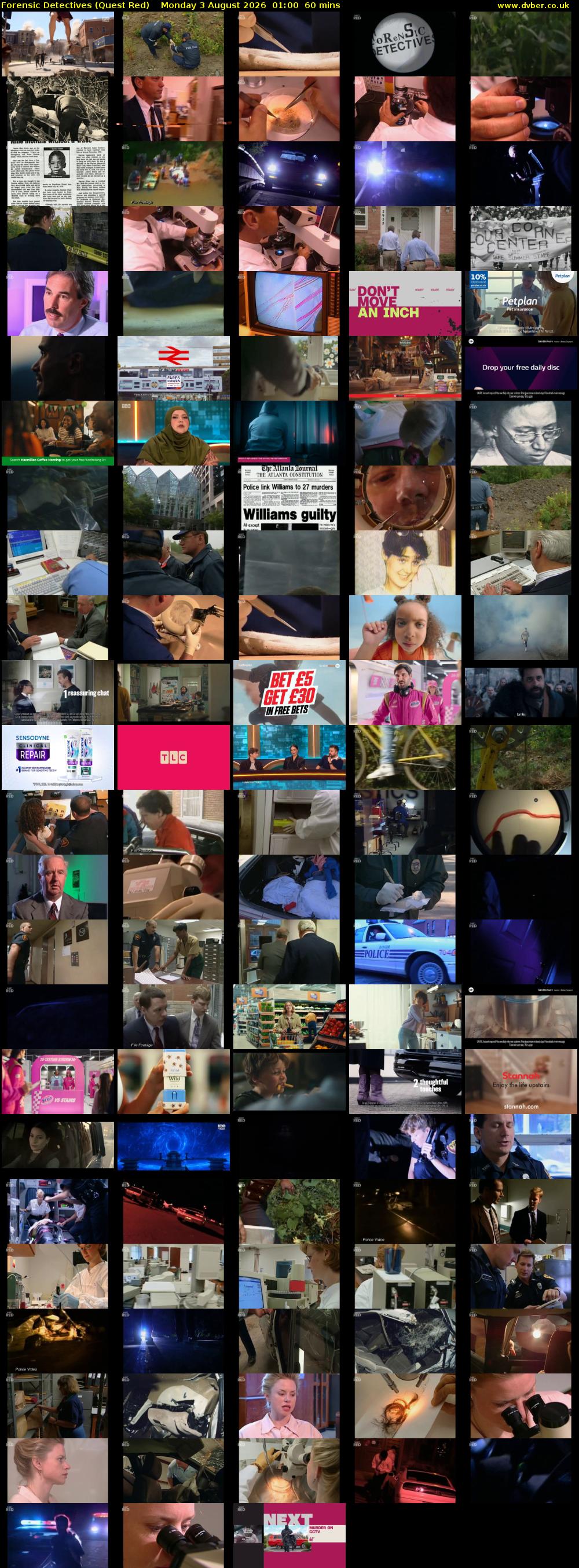 Forensic Detectives (Quest Red) Monday 3 August 2026 01:00 - 02:00