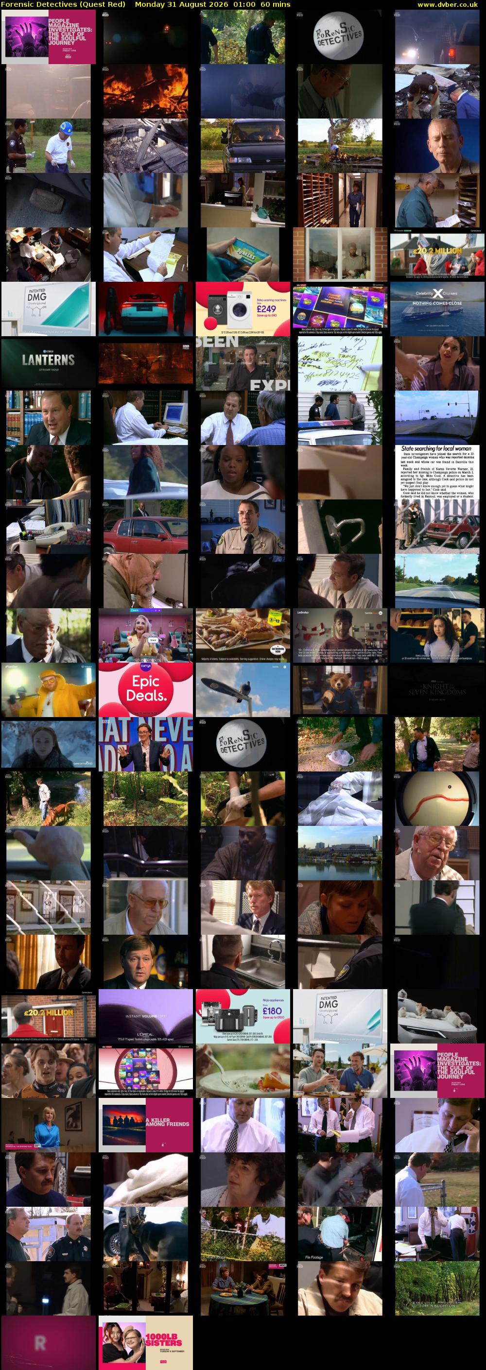 Forensic Detectives (Quest Red) Monday 31 August 2026 01:00 - 02:00