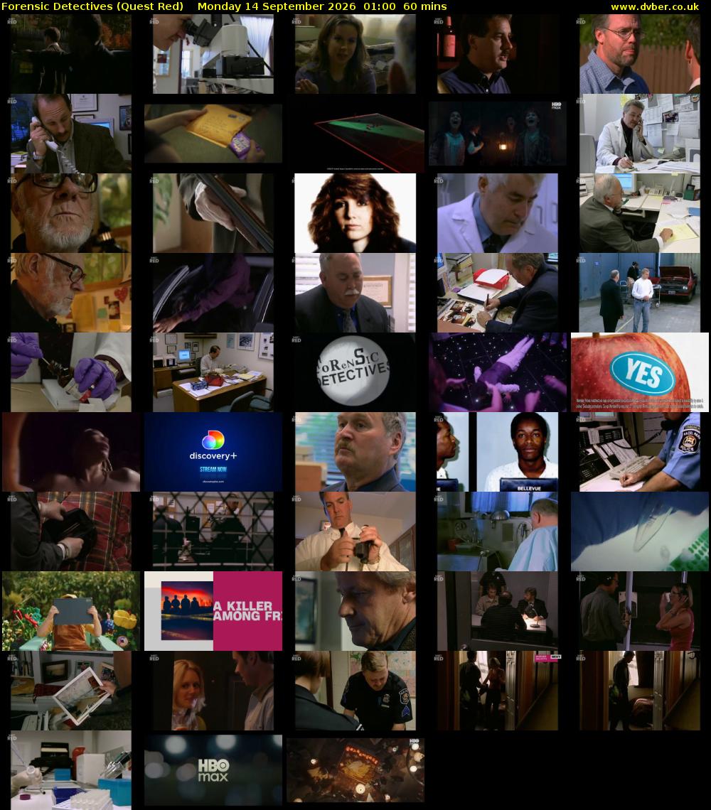 Forensic Detectives (Quest Red) Monday 14 September 2026 01:00 - 02:00