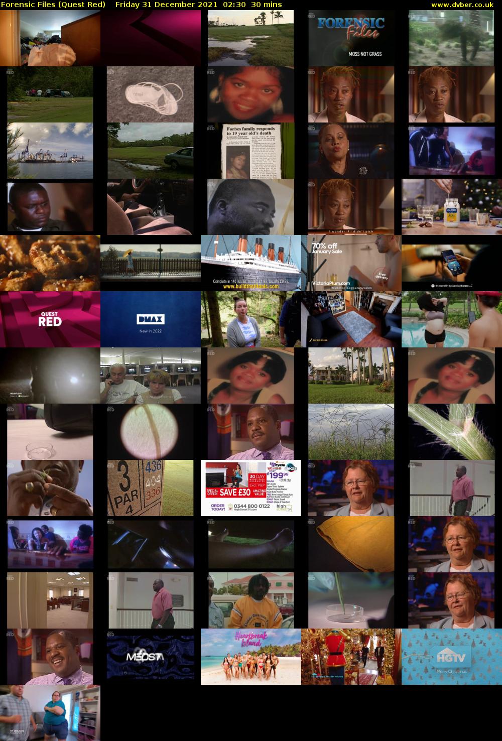 Forensic Files (Quest Red) Friday 31 December 2021 02:30 - 03:00