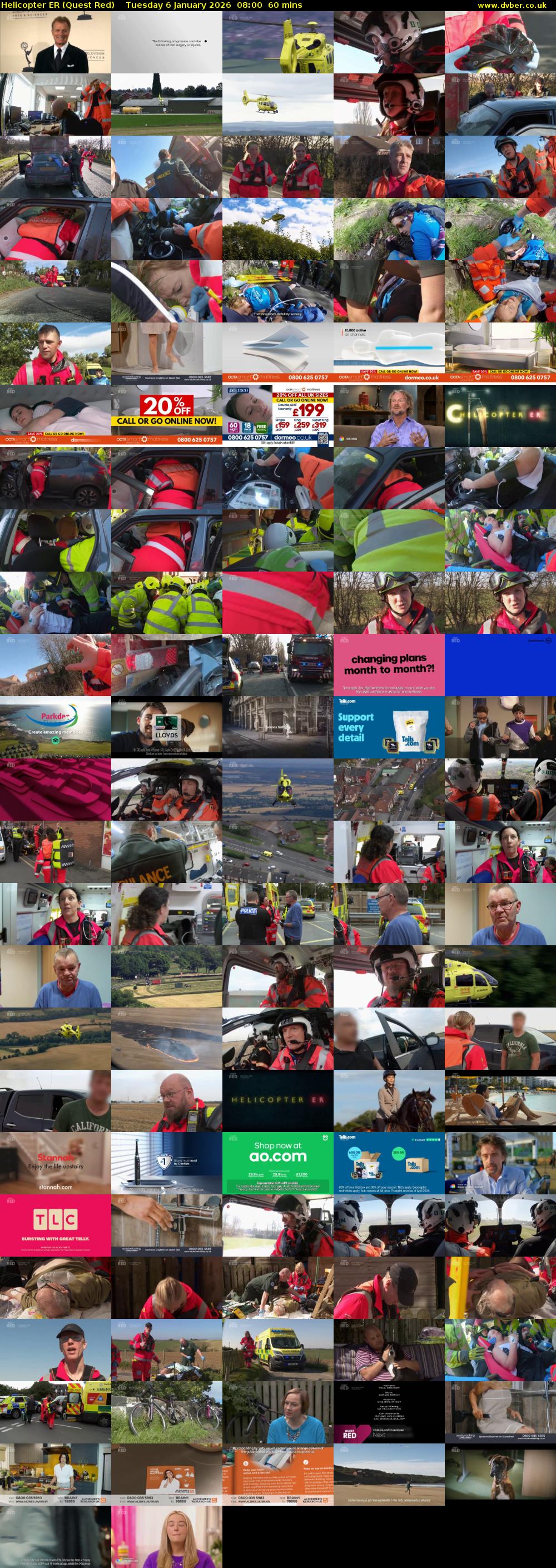 Helicopter ER (Quest Red) Tuesday 6 January 2026 08:00 - 09:00